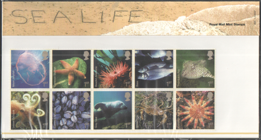 (image for) 2007 Sea Life Royal Mail Presentation Pack 393